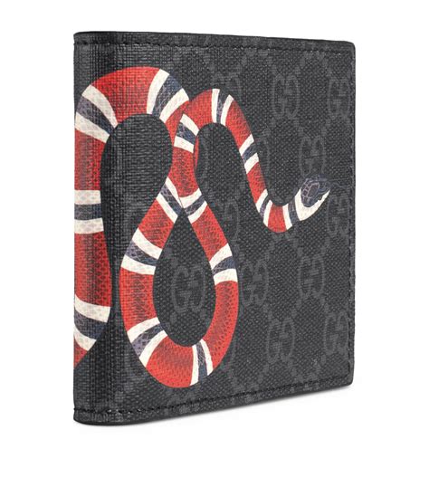 gucci supreme wallet used|Gucci snakeskin wallet.